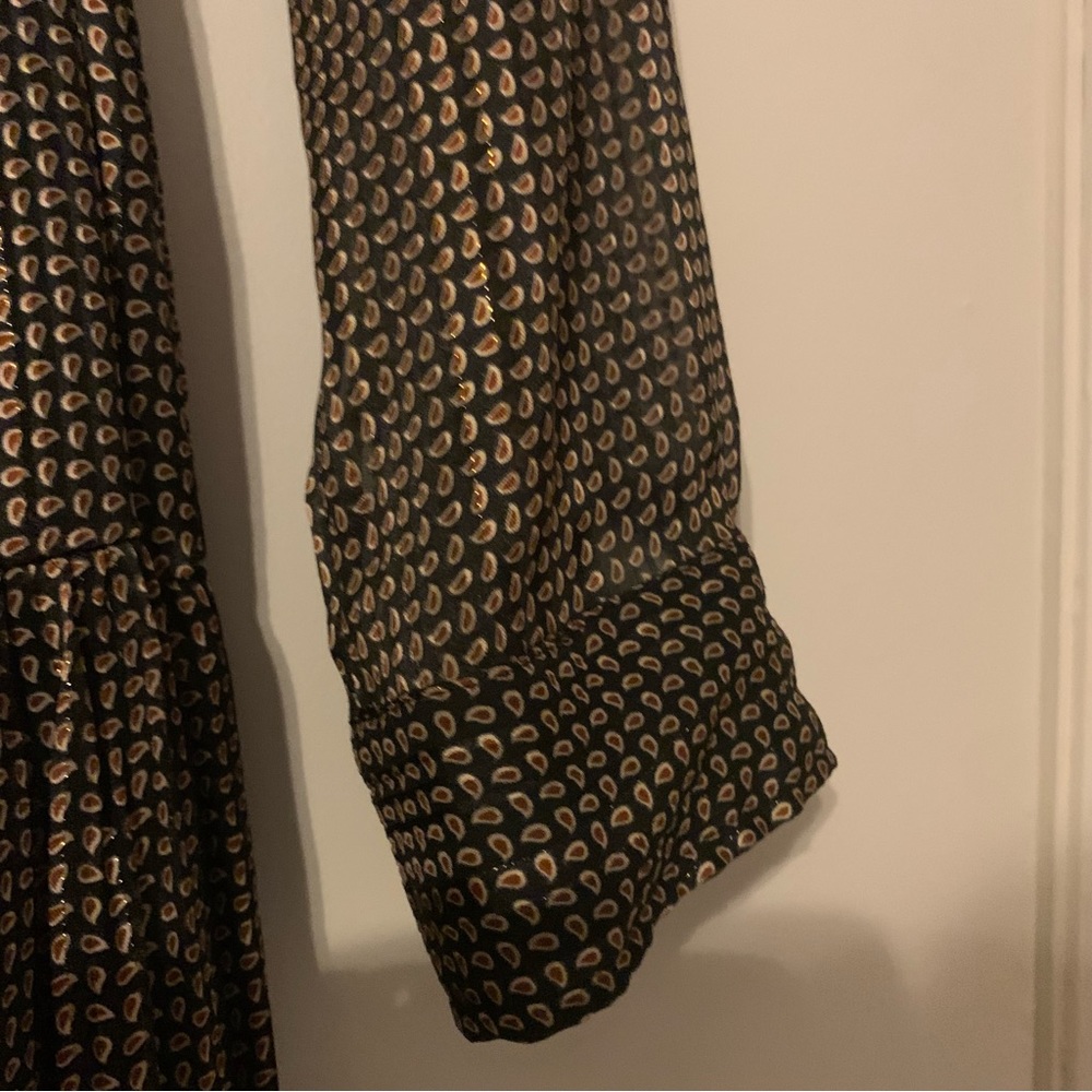 NWT Zara Metallic MIDI Dress with Belt Size Small - Picture 10 of 14